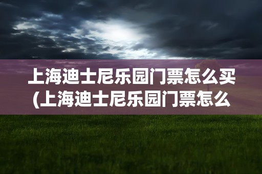 上海迪士尼乐园门票怎么买(上海迪士尼乐园门票怎么买划算)