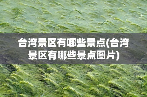 台湾景区有哪些景点(台湾景区有哪些景点图片)