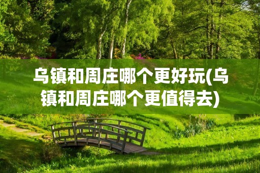 乌镇和周庄哪个更好玩(乌镇和周庄哪个更值得去)