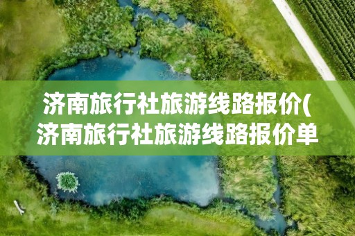济南旅行社旅游线路报价(济南旅行社旅游线路报价单)