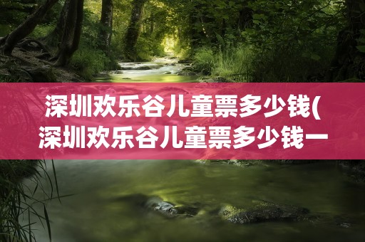 深圳欢乐谷儿童票多少钱(深圳欢乐谷儿童票多少钱一张)