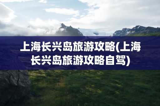 上海长兴岛旅游攻略(上海长兴岛旅游攻略自驾)