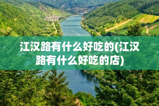 江汉路有什么好吃的(江汉路有什么好吃的店)