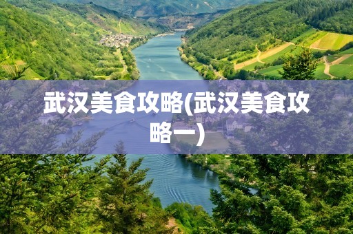 武汉美食攻略(武汉美食攻略一)