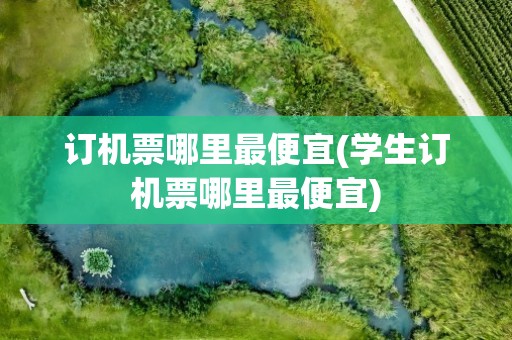订机票哪里最便宜(学生订机票哪里最便宜)