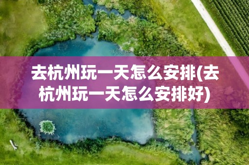 去杭州玩一天怎么安排(去杭州玩一天怎么安排好)