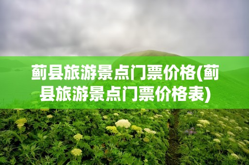 蓟县旅游景点门票价格(蓟县旅游景点门票价格表)