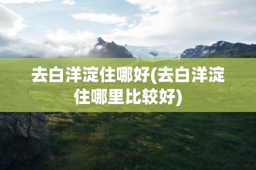 去白洋淀住哪好(去白洋淀住哪里比较好)