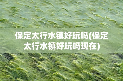 保定太行水镇好玩吗(保定太行水镇好玩吗现在)