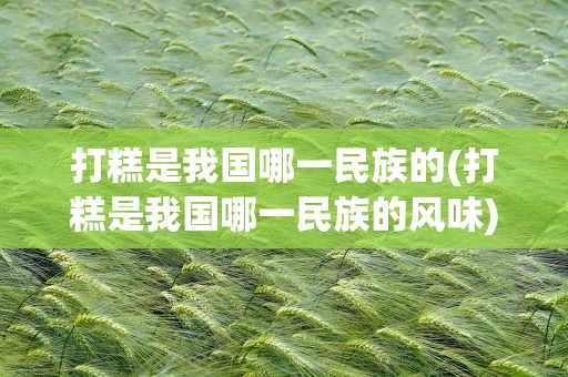 打糕是我国哪一民族的(打糕是我国哪一民族的风味)