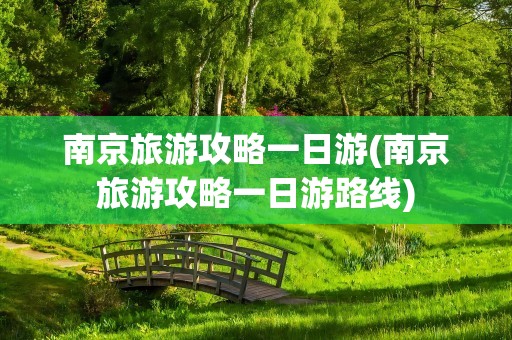 南京旅游攻略一日游(南京旅游攻略一日游路线)