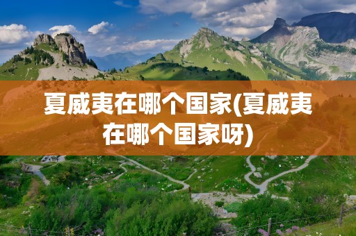 夏威夷在哪个国家(夏威夷在哪个国家呀)