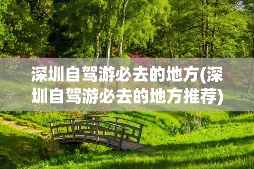 深圳自驾游必去的地方(深圳自驾游必去的地方推荐)