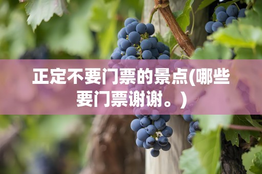 正定不要门票的景点(哪些要门票谢谢。)