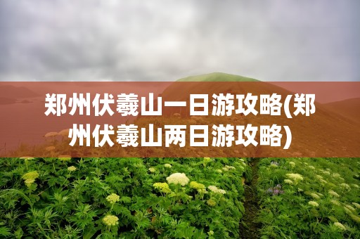 郑州伏羲山一日游攻略(郑州伏羲山两日游攻略)