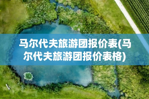 马尔代夫旅游团报价表(马尔代夫旅游团报价表格)