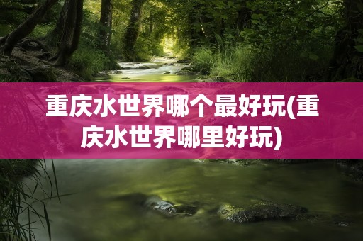 重庆水世界哪个最好玩(重庆水世界哪里好玩)
