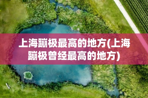 上海蹦极最高的地方(上海蹦极曾经最高的地方)
