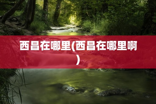 西昌在哪里(西昌在哪里啊)
