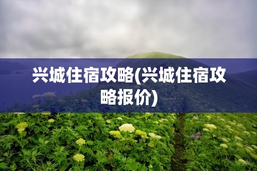 兴城住宿攻略(兴城住宿攻略报价)