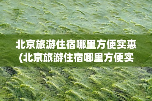 北京旅游住宿哪里方便实惠(北京旅游住宿哪里方便实惠知乎)