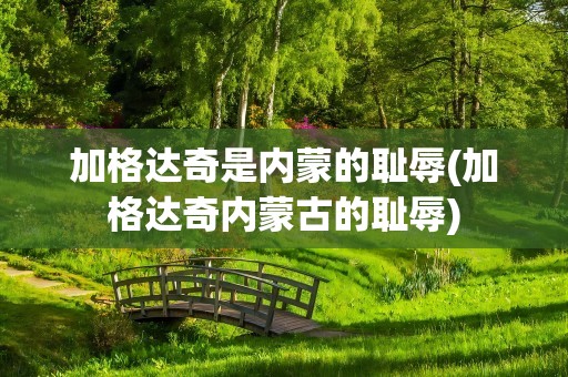 加格达奇是内蒙的耻辱(加格达奇内蒙古的耻辱)