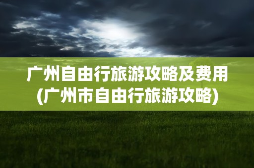 广州自由行旅游攻略及费用(广州市自由行旅游攻略)