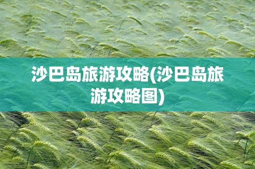 沙巴岛旅游攻略(沙巴岛旅游攻略图)