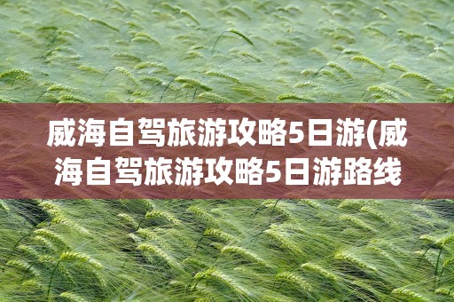 威海自驾旅游攻略5日游(威海自驾旅游攻略5日游路线)