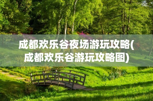 成都欢乐谷夜场游玩攻略(成都欢乐谷游玩攻略图)