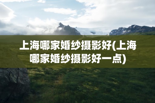 上海哪家婚纱摄影好(上海哪家婚纱摄影好一点)