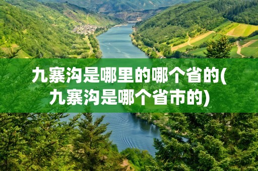 九寨沟是哪里的哪个省的(九寨沟是哪个省市的)