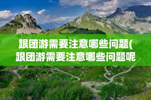 跟团游需要注意哪些问题(跟团游需要注意哪些问题呢)