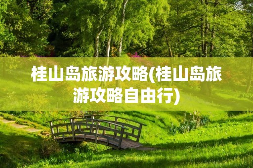 桂山岛旅游攻略(桂山岛旅游攻略自由行)