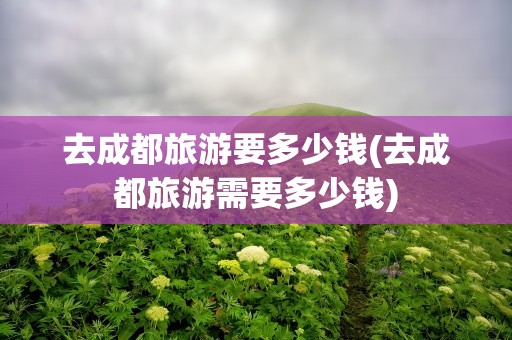 去成都旅游要多少钱(去成都旅游需要多少钱)