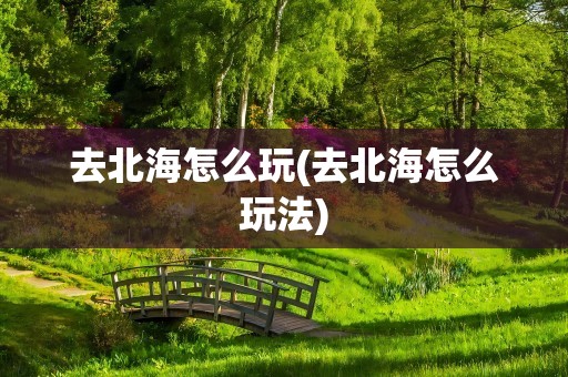 去北海怎么玩(去北海怎么玩法)