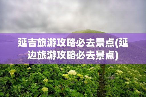延吉旅游攻略必去景点(延边旅游攻略必去景点)