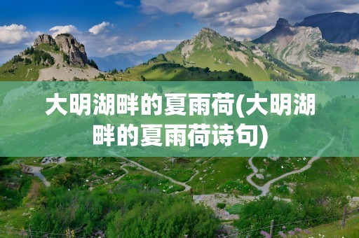 大明湖畔的夏雨荷(大明湖畔的夏雨荷诗句)