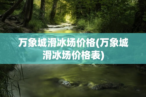 万象城滑冰场价格(万象城滑冰场价格表)