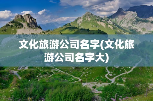 文化旅游公司名字(文化旅游公司名字大)