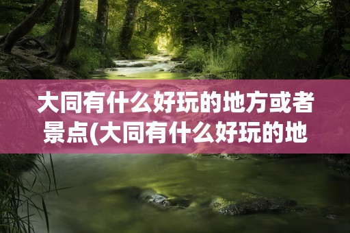 大同有什么好玩的地方或者景点(大同有什么好玩的地方或者景点吗)