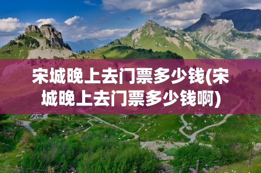 宋城晚上去门票多少钱(宋城晚上去门票多少钱啊)