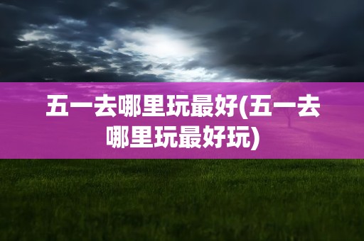 五一去哪里玩最好(五一去哪里玩最好玩)