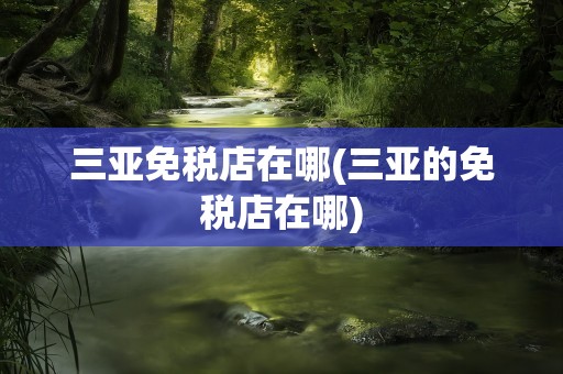 三亚免税店在哪(三亚的免税店在哪)