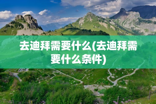 去迪拜需要什么(去迪拜需要什么条件)