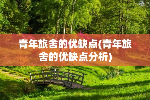 青年旅舍的优缺点(青年旅舍的优缺点分析)