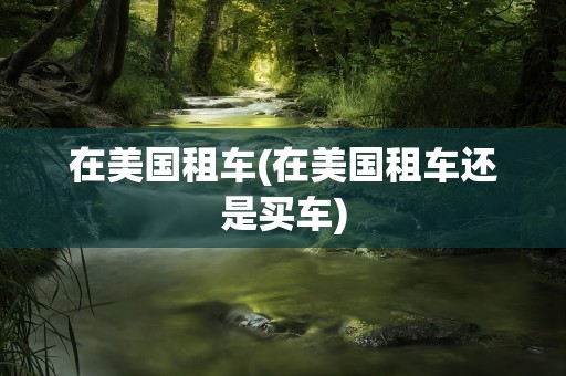 在美国租车(在美国租车还是买车)