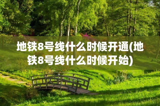 地铁8号线什么时候开通(地铁8号线什么时候开始)