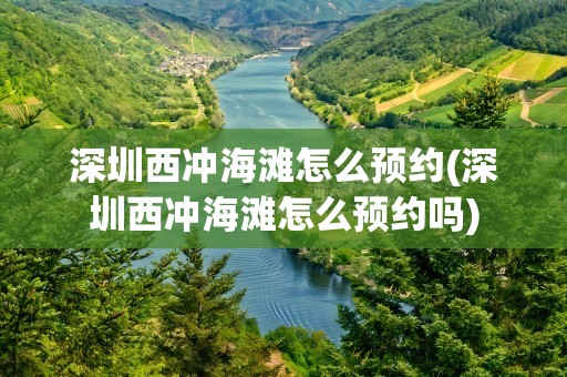 深圳西冲海滩怎么预约(深圳西冲海滩怎么预约吗)