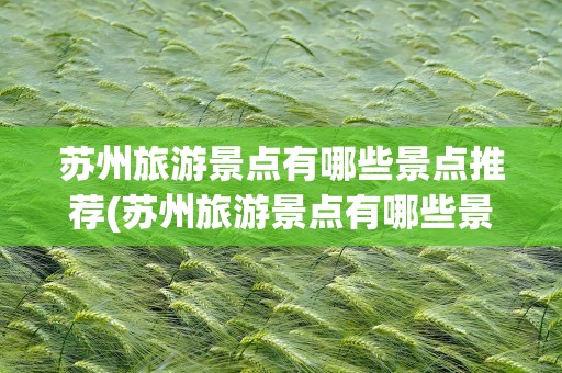 苏州旅游景点有哪些景点推荐(苏州旅游景点有哪些景点推荐的)